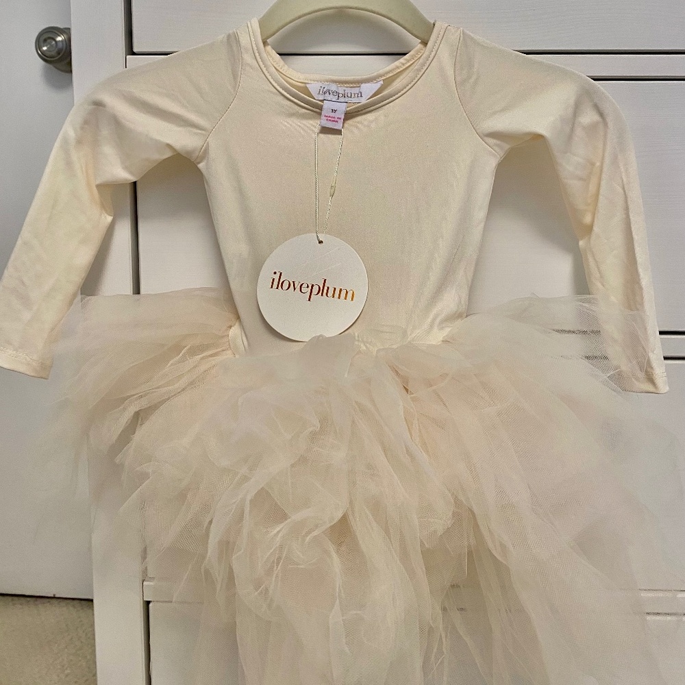 NWT iloveplum B.F.F. Ivory Tutu Dress 1Y/12M